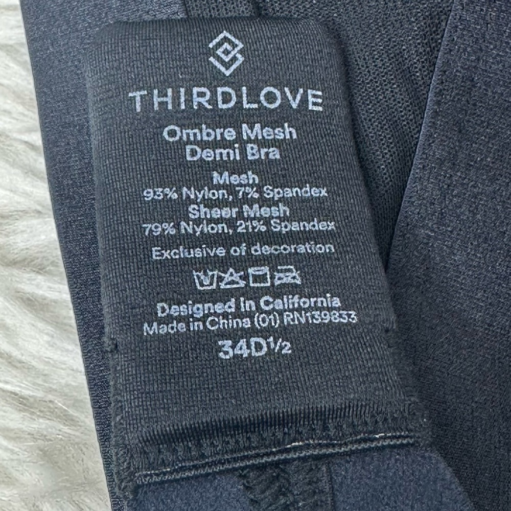 ThirdLove Ombre Mesh Demi Bra Size 34D1/2 - Picture 7 of 7